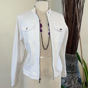 Cabi Mandarin Collared Raised Twill Jacket